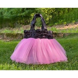 Gothic Baby Princess Tote, Gothic Bride, Gothic Wedding Bags, Black Pink Bag